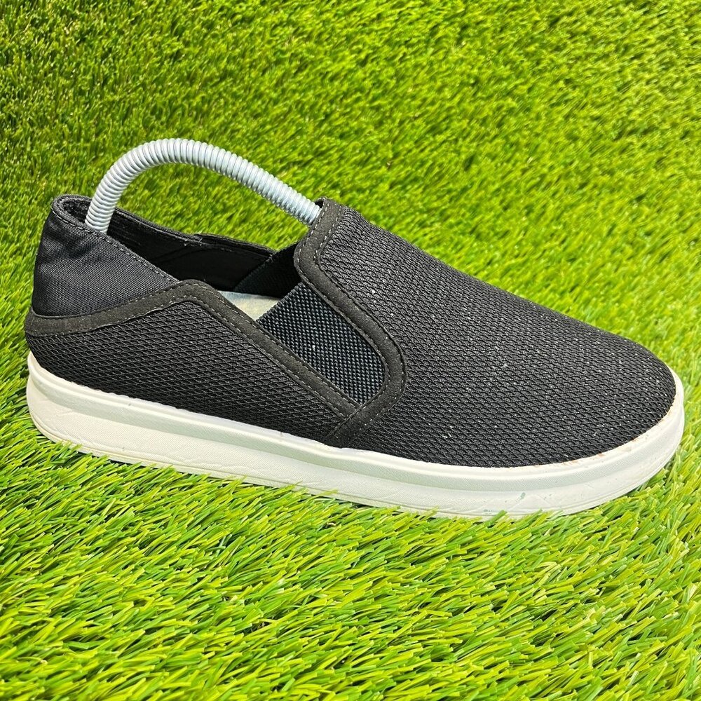 OluKai Ki'ihele Womens Size 10 Black White Walking Casual Slip On Shoes Sneakers